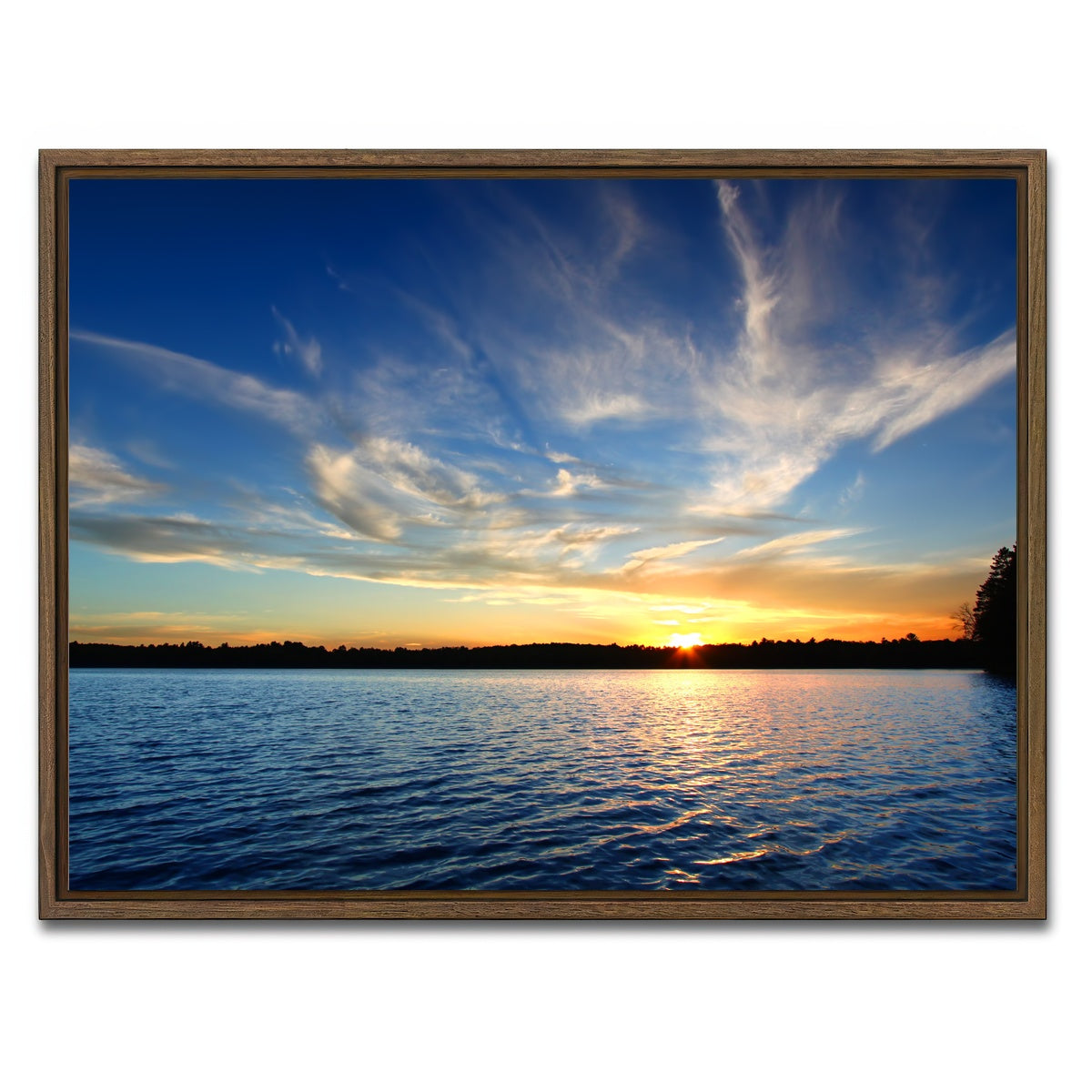 AUTO-MOCKUP WHITE | Sweeney Lake | 1 Piece | Walnut Framed Canvas | group=4x3