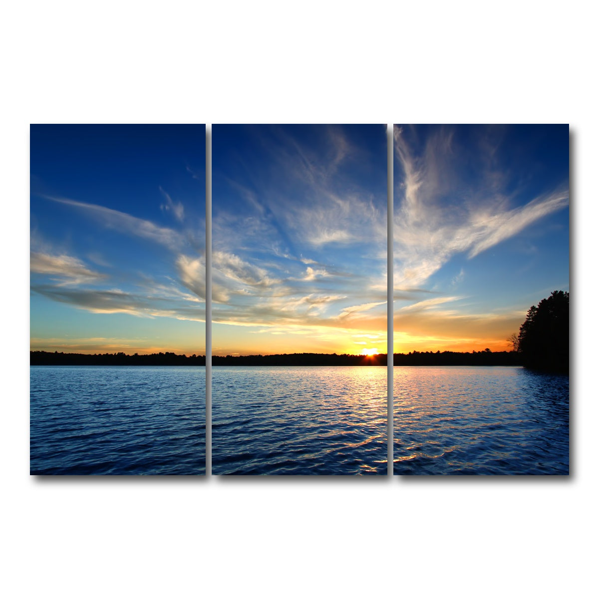 AUTO-MOCKUP WHITE | Sweeney Lake | 3 Piece | Gallery Wrap Canvas | group=12x24