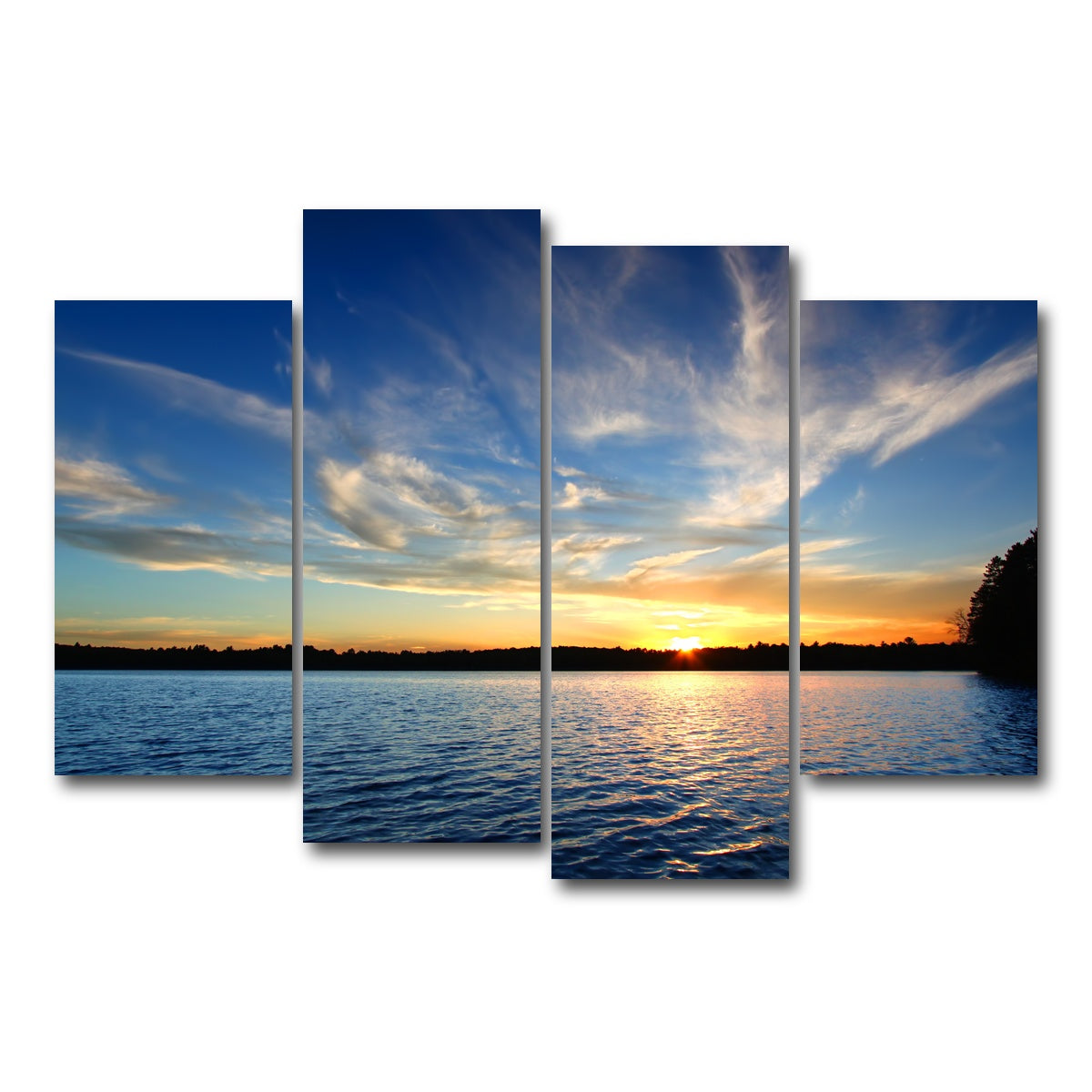 AUTO-MOCKUP WHITE | Sweeney Lake | 4 Piece | Gallery Wrap Canvas | group=4_short