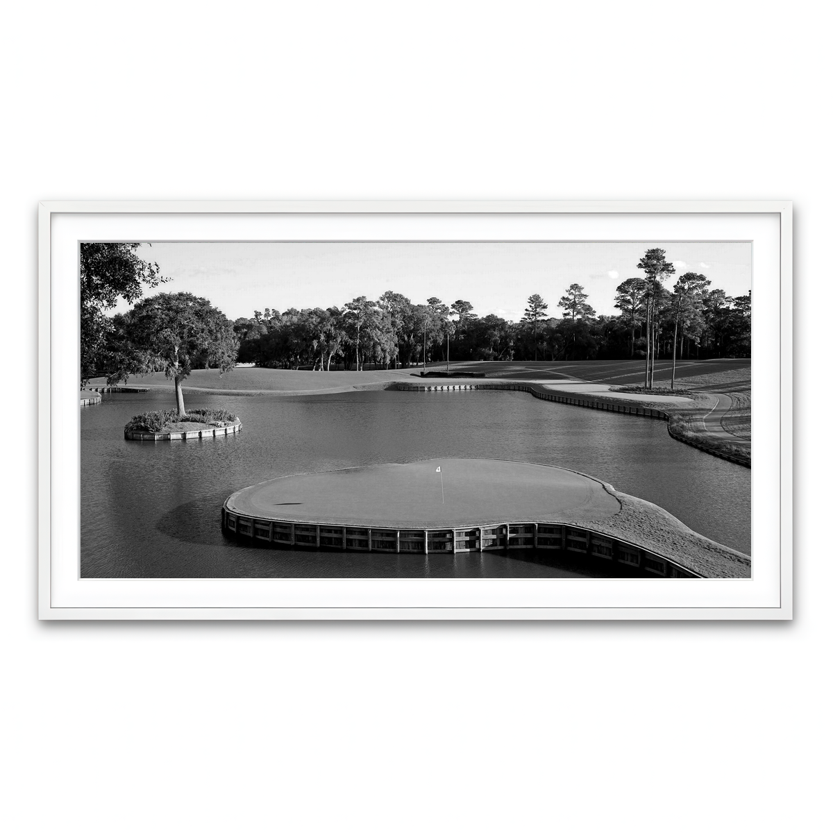 AUTO-MOCKUP WHITE | TPC Sawgrass Grayscale | 1 Piece | White Framed Print | group=2x1