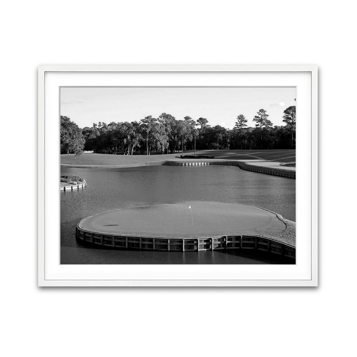AUTO-MOCKUP WHITE | TPC Sawgrass Grayscale | 1 Piece | White Framed Print | group=4x3