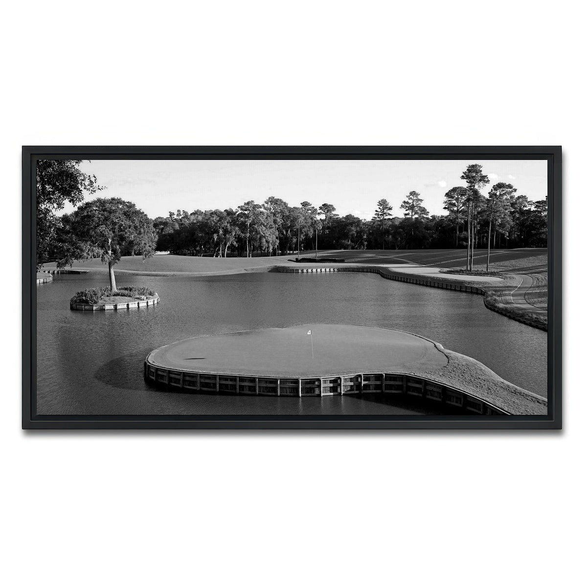 AUTO-MOCKUP WHITE | TPC Sawgrass Grayscale | 1 Piece | Black Framed Canvas | group=2x1