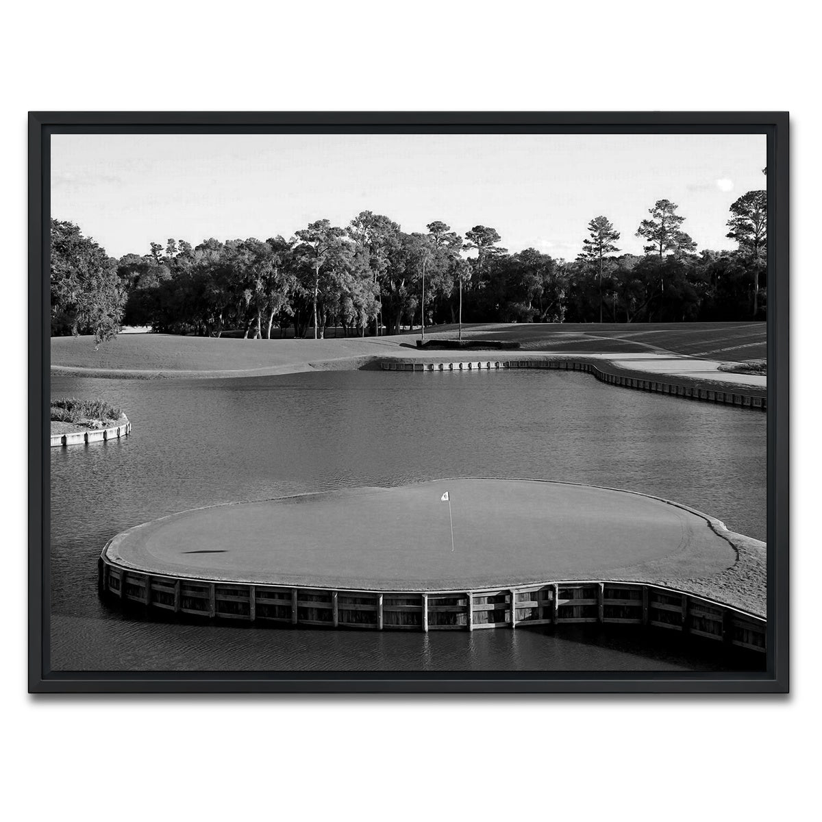 AUTO-MOCKUP WHITE | TPC Sawgrass Grayscale | 1 Piece | Black Framed Canvas | group=4x3