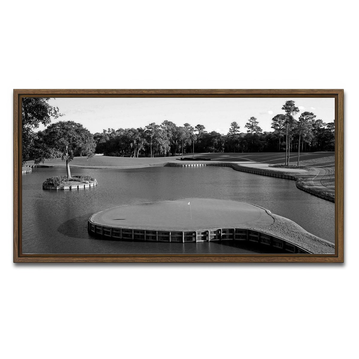 AUTO-MOCKUP WHITE | TPC Sawgrass Grayscale | 1 Piece | Walnut Framed Canvas | group=2x1