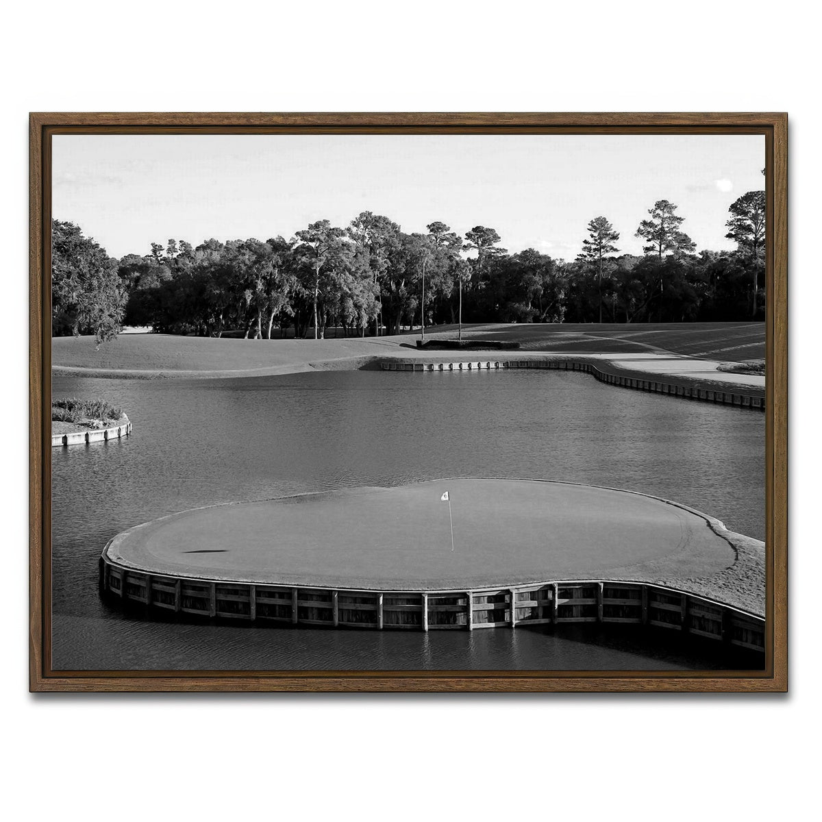AUTO-MOCKUP WHITE | TPC Sawgrass Grayscale | 1 Piece | Walnut Framed Canvas | group=4x3