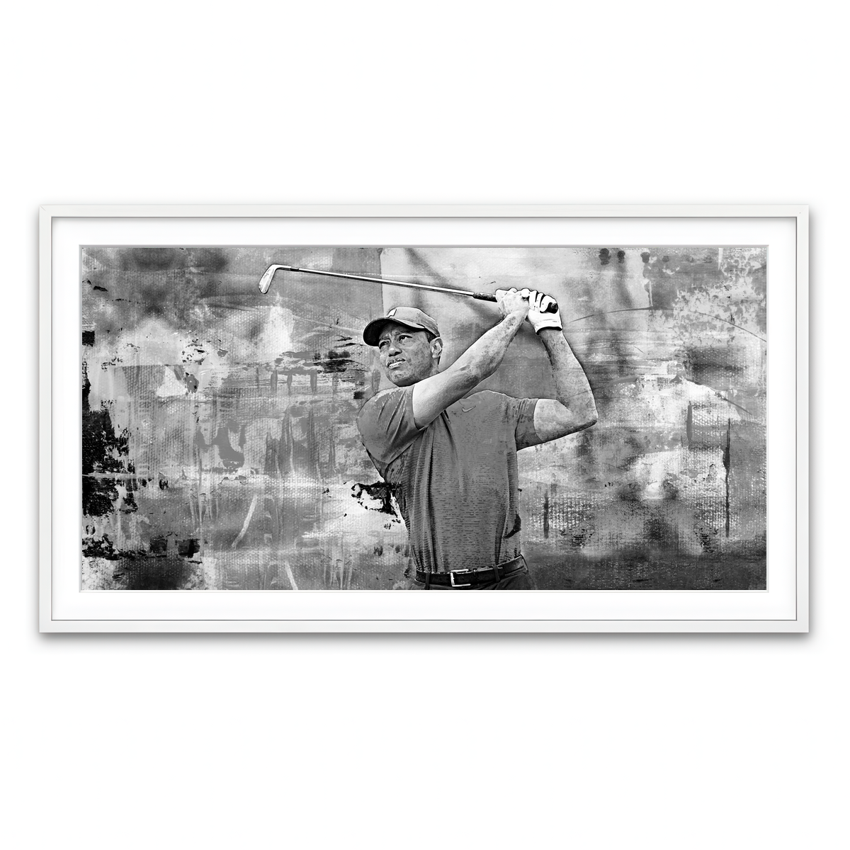 AUTO-MOCKUP WHITE | TW Grayscale | 1 Piece | White Framed Print | group=2x1