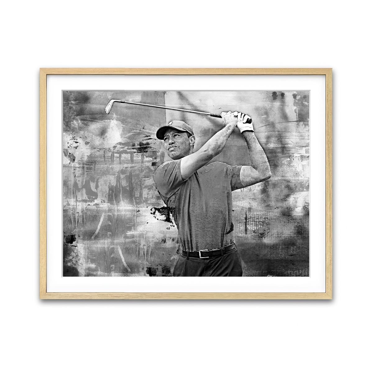 AUTO-MOCKUP WHITE | TW Grayscale | 1 Piece | Natural Framed Print | group=4x3