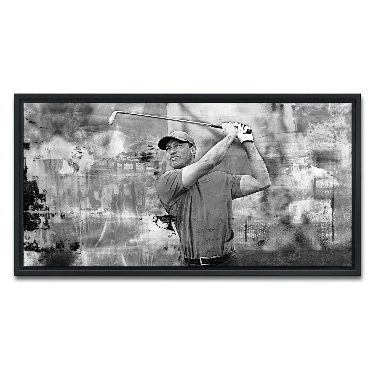 AUTO-MOCKUP WHITE | TW Grayscale | 1 Piece | Black Framed Canvas | group=2x1