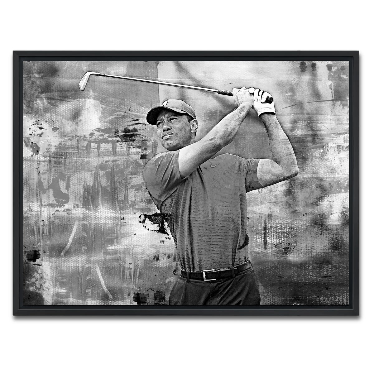 AUTO-MOCKUP WHITE | TW Grayscale | 1 Piece | Black Framed Canvas | group=4x3