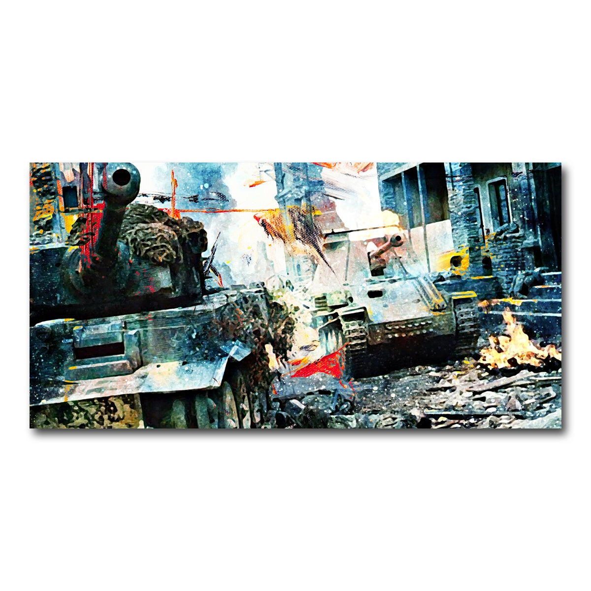 AUTO-MOCKUP WHITE | Tank Battle | 1 Piece | Gallery Wrap Canvas | group=2x1