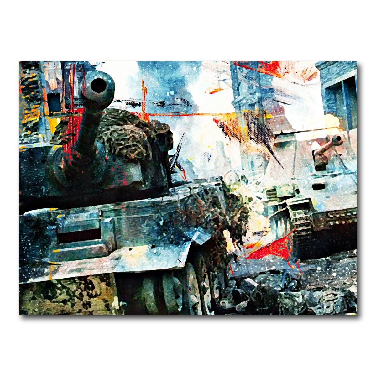 AUTO-MOCKUP WHITE | Tank Battle | 1 Piece | Gallery Wrap Canvas | group=4x3