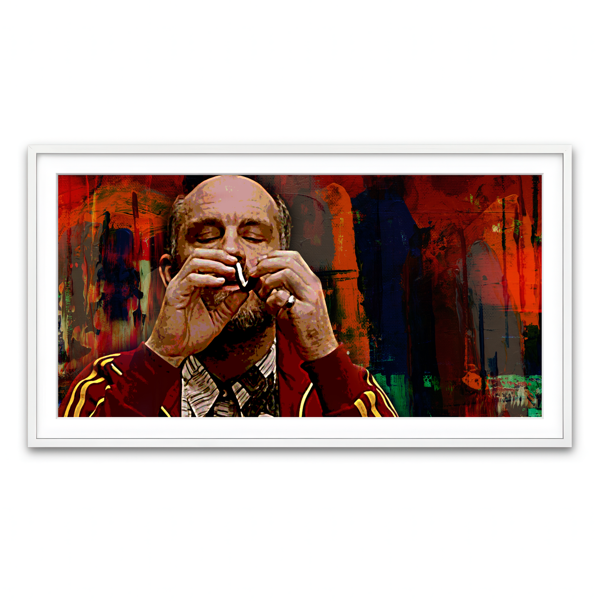 Framed Print 2x1 White