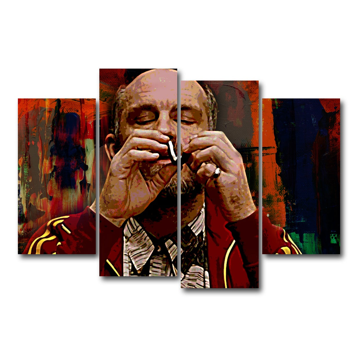 AUTO-MOCKUP WHITE | Teddy KGB | 4 Piece | Gallery Wrap Canvas | group=4_short