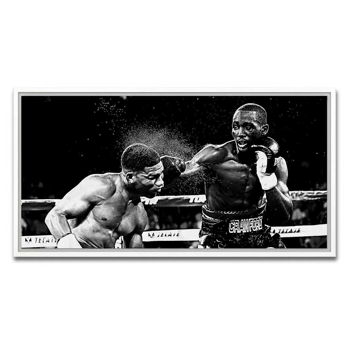 AUTO-MOCKUP WHITE | Terence Crawford Grayscale | 1 Piece | White Framed Canvas | group=2x1