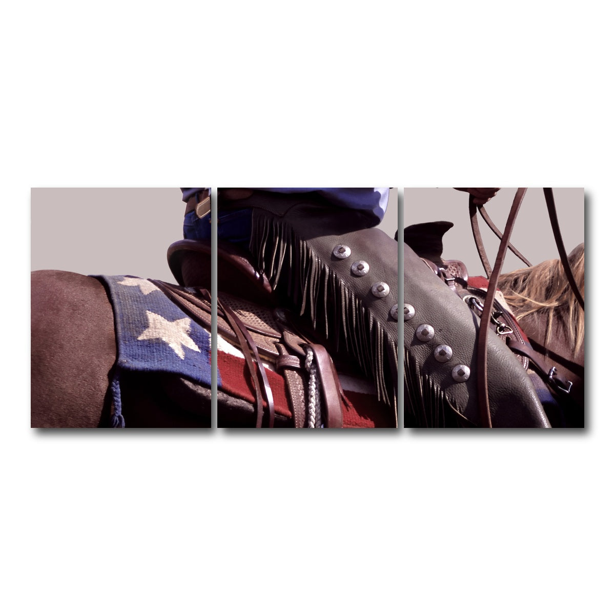 AUTO-MOCKUP WHITE | Texas Cowboy | 3 Piece | Gallery Wrap Canvas | group=18x24