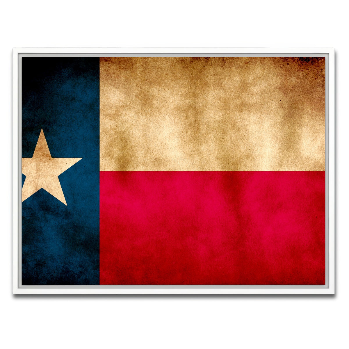 AUTO-MOCKUP WHITE | Texas State Flag | 1 Piece | White Framed Canvas | group=4x3