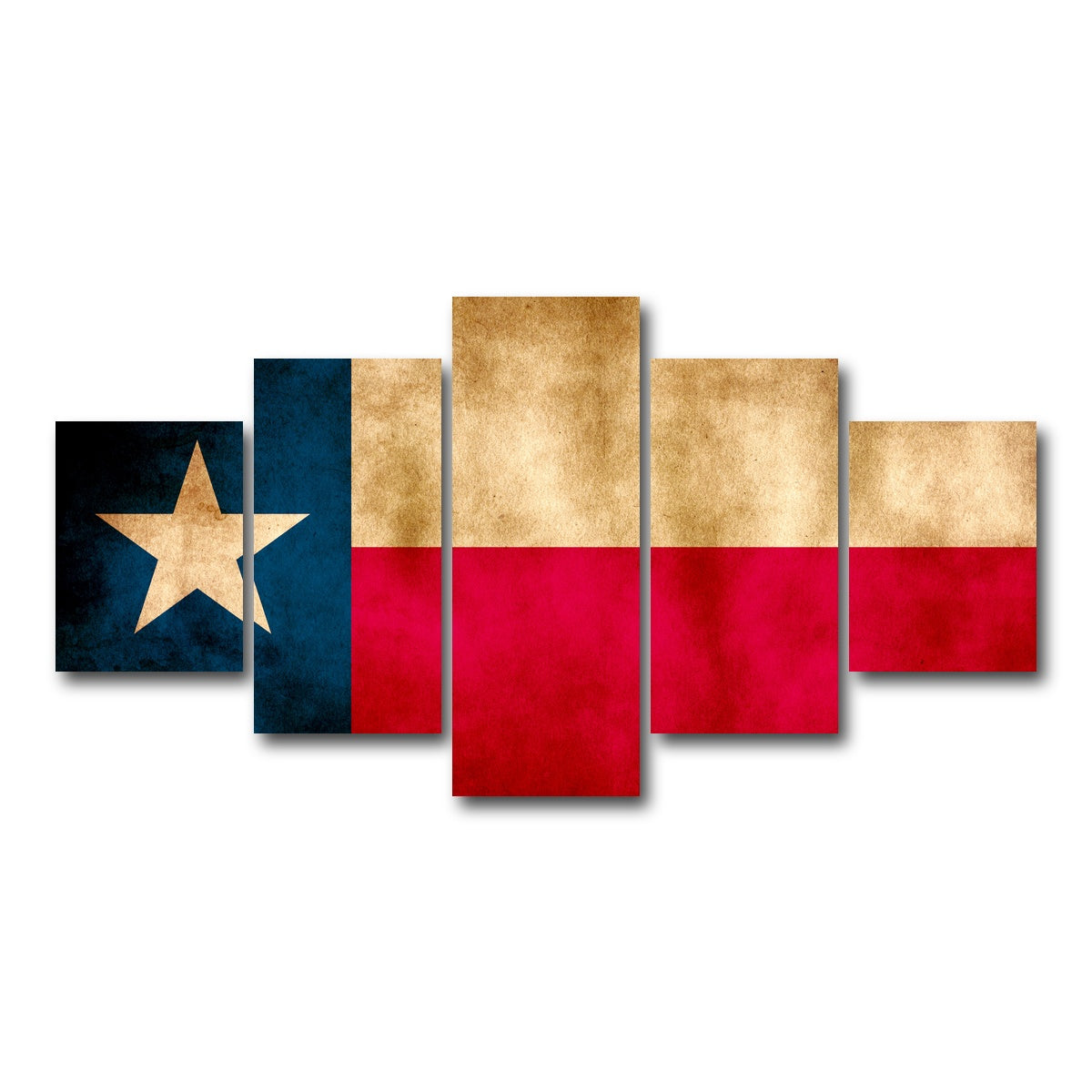 AUTO-MOCKUP WHITE | Texas State Flag | 5 Piece | Gallery Wrap Canvas | group=5_short