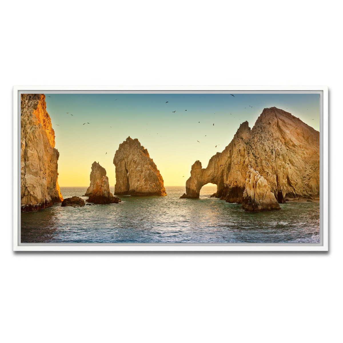 AUTO-MOCKUP WHITE | The Arch Of Cabo San Lucas | 1 Piece | White Framed Canvas | group=2x1