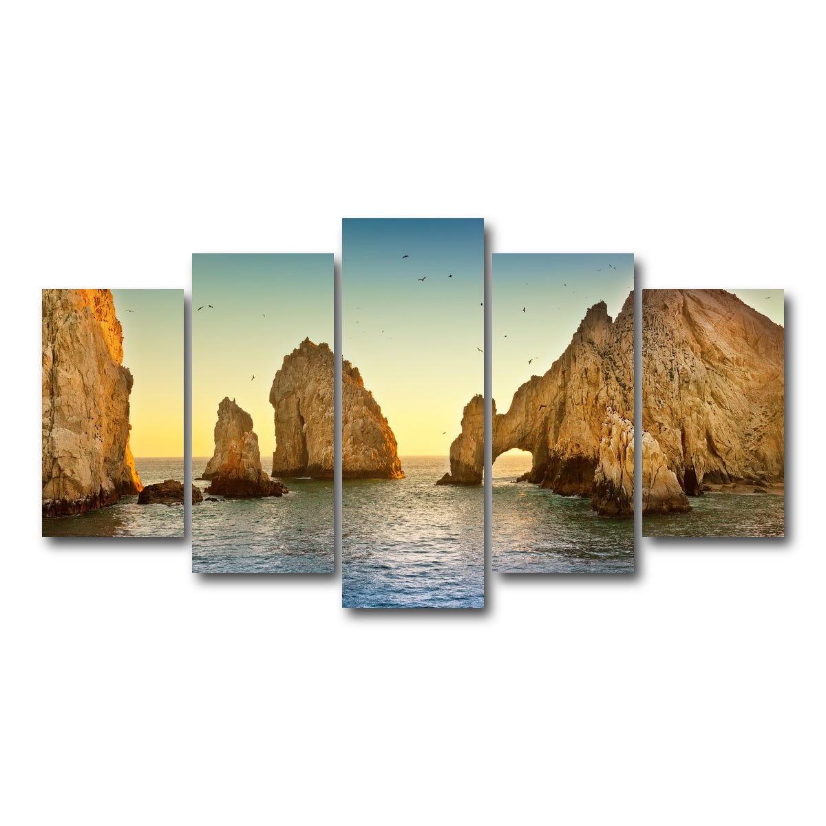 AUTO-MOCKUP WHITE | The Arch Of Cabo San Lucas | 5 Piece | Gallery Wrap Canvas | group=5_normal