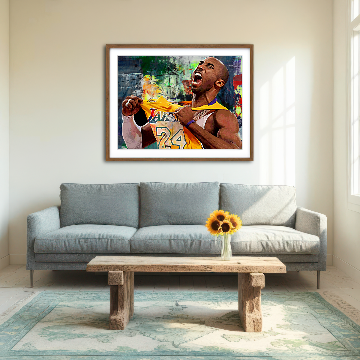 AUTO-MOCKUP ROOM | The Black Mamba Go Green Wall Art