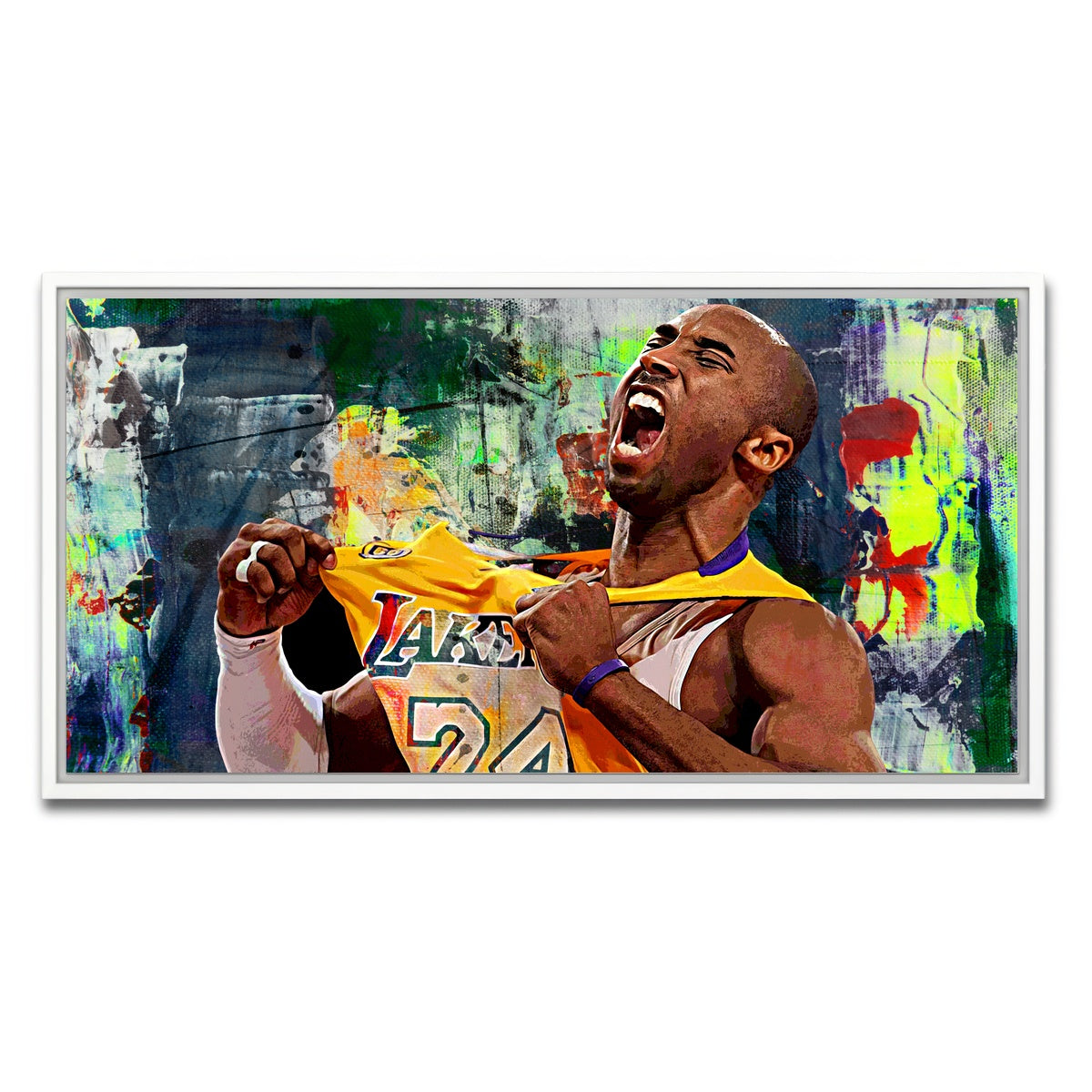 AUTO-MOCKUP WHITE | The Black Mamba Go Green | 1 Piece | White Framed Canvas | group=2x1