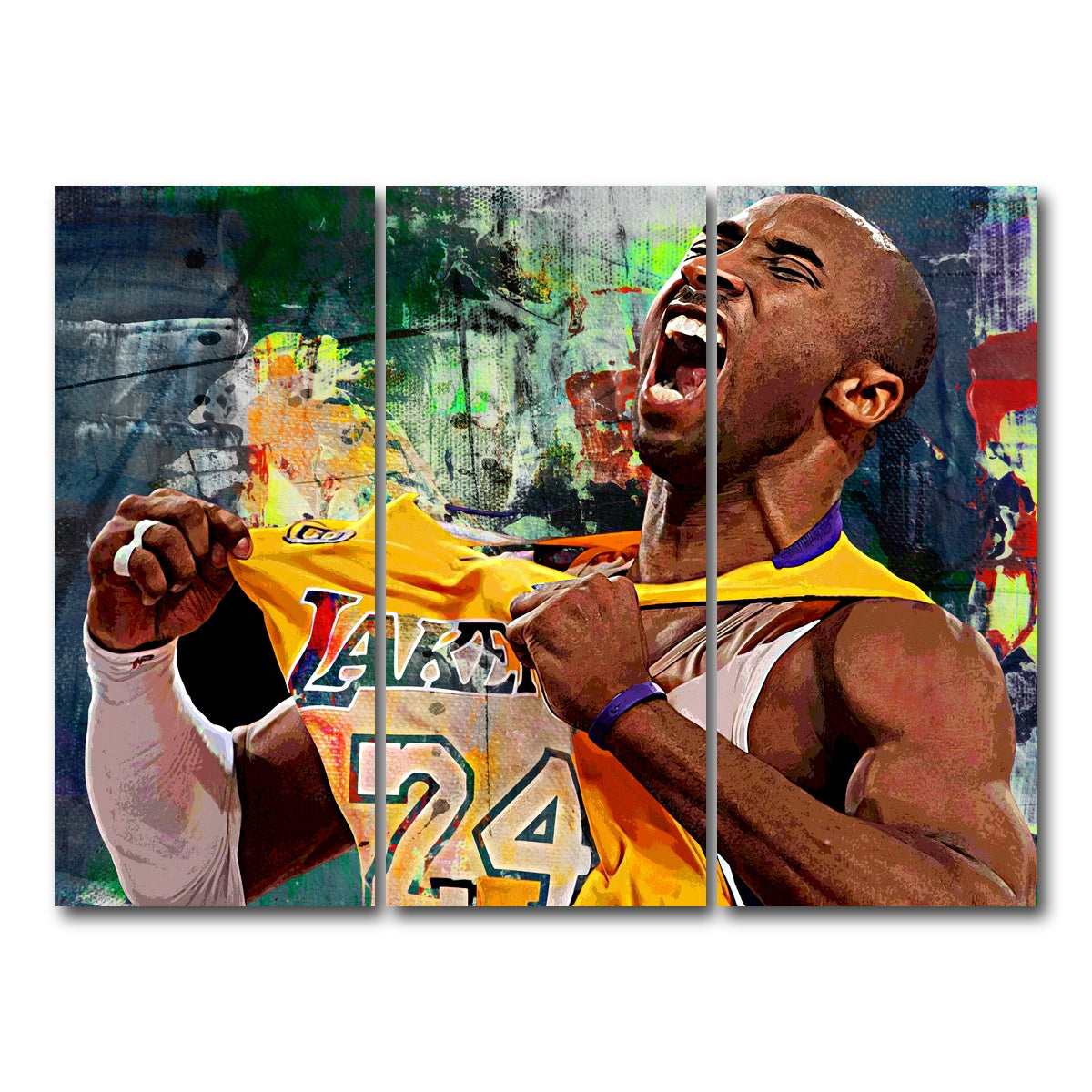 AUTO-MOCKUP WHITE | The Black Mamba Go Green | 3 Piece | Gallery Wrap Canvas | group=8x18