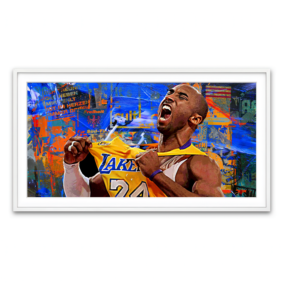 Framed Print 2x1 White