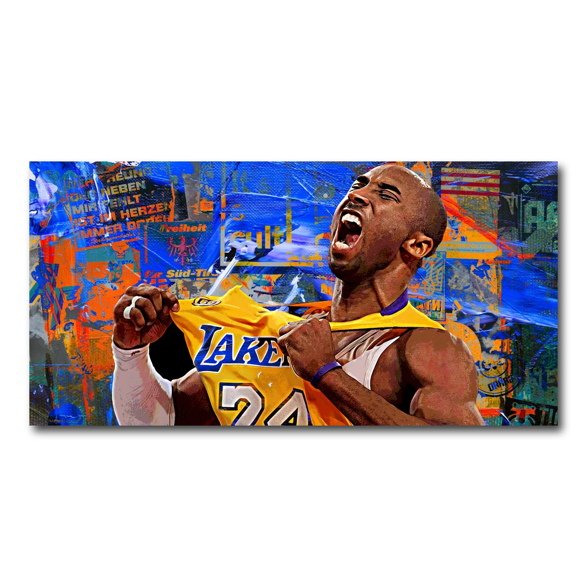 AUTO-MOCKUP WHITE | The Black Mamba Vintage Blue | 1 Piece | Gallery Wrap Canvas | group=2x1