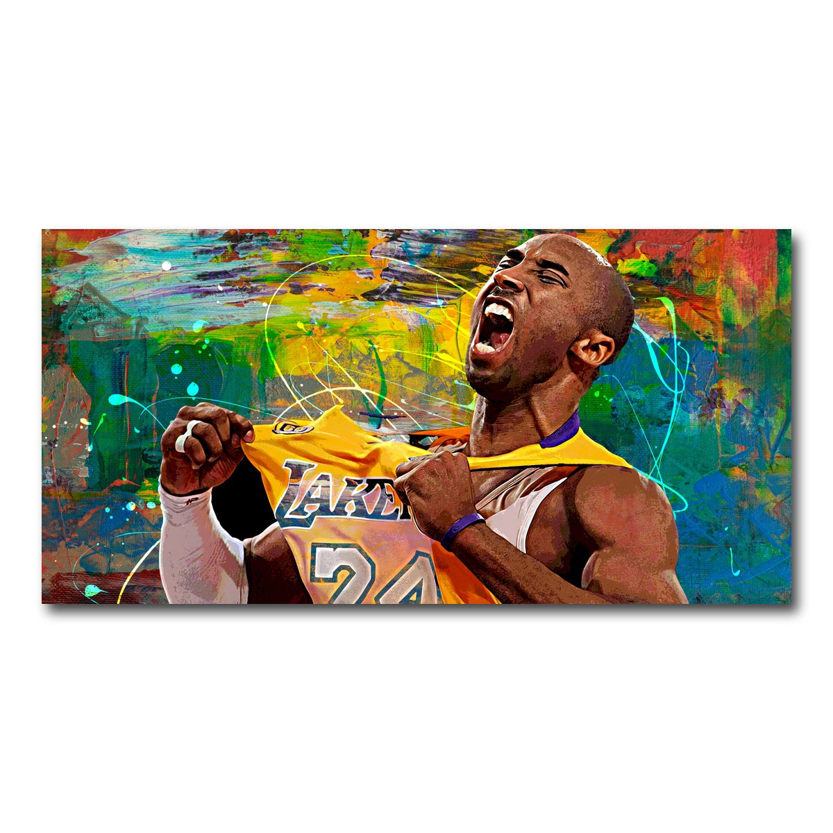 AUTO-MOCKUP WHITE | The Black Mamba Yellow Blend | 1 Piece | Gallery Wrap Canvas | group=2x1