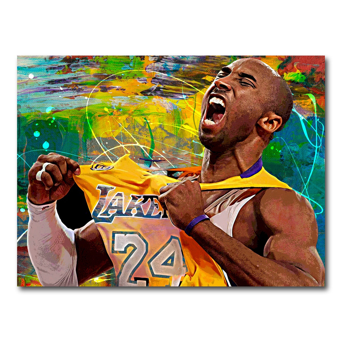 AUTO-MOCKUP WHITE | The Black Mamba Yellow Blend | 1 Piece | Gallery Wrap Canvas | group=4x3