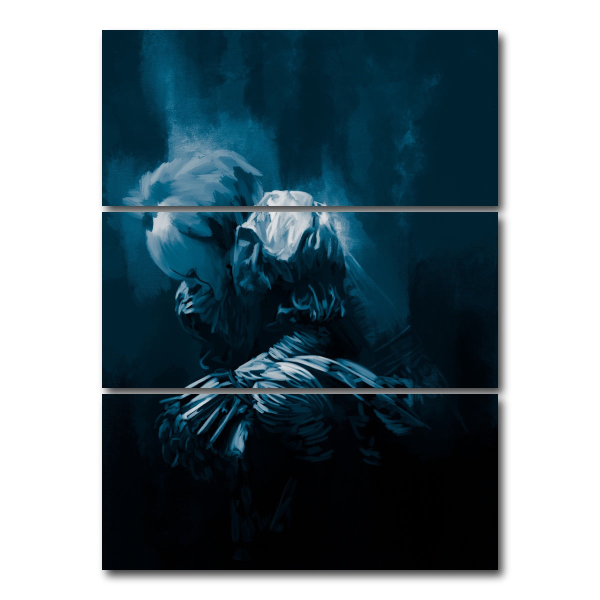 AUTO-MOCKUP WHITE | The Clown | 3 Piece | Gallery Wrap Canvas | group=8x18_stacked