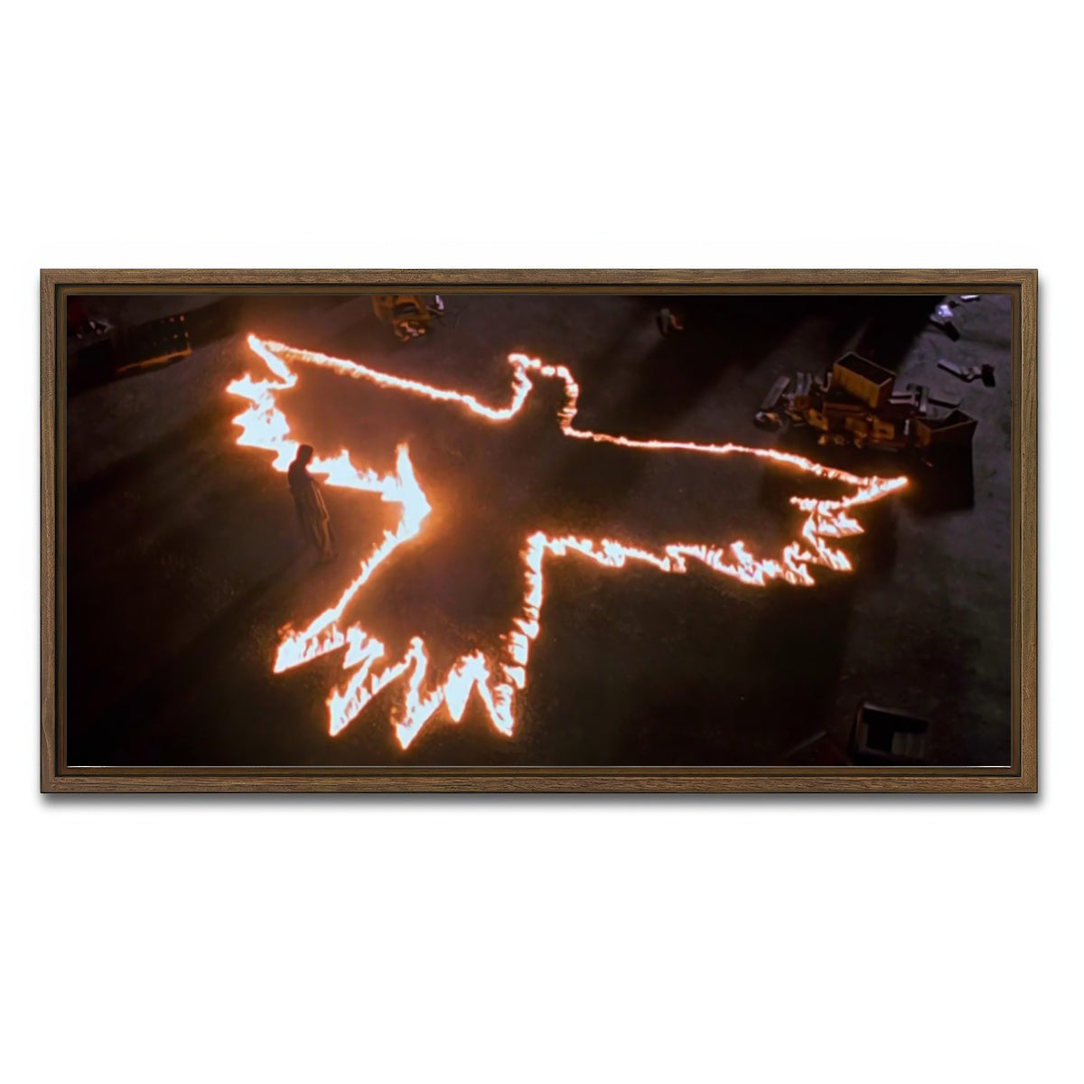 AUTO-MOCKUP WHITE | The Crow Fire | 1 Piece | Walnut Framed Canvas | group=2x1