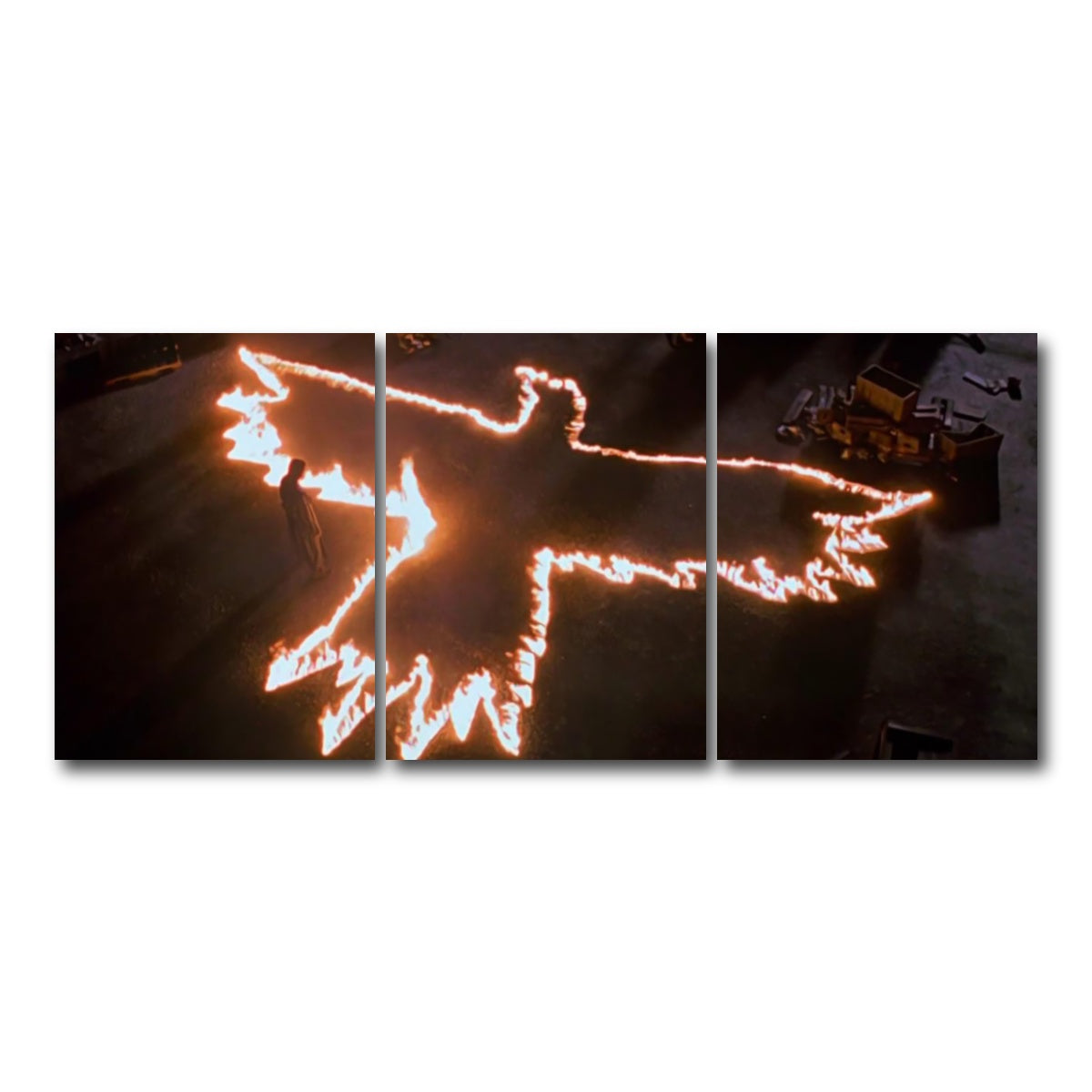 AUTO-MOCKUP WHITE | The Crow Fire | 3 Piece | Gallery Wrap Canvas | group=18x24
