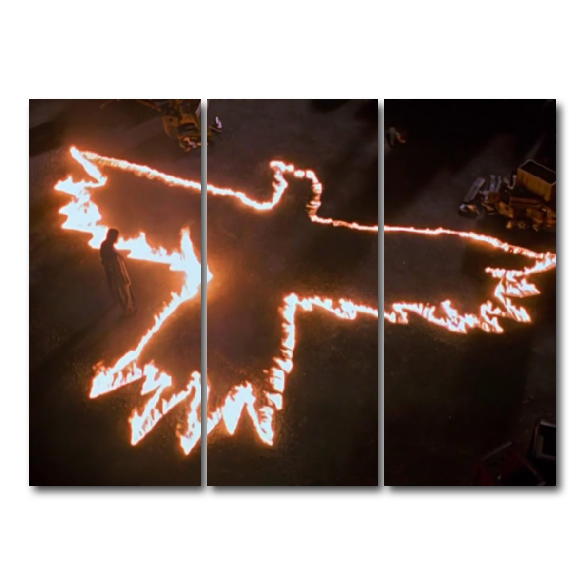 AUTO-MOCKUP WHITE | The Crow Fire | 3 Piece | Gallery Wrap Canvas | group=8x18