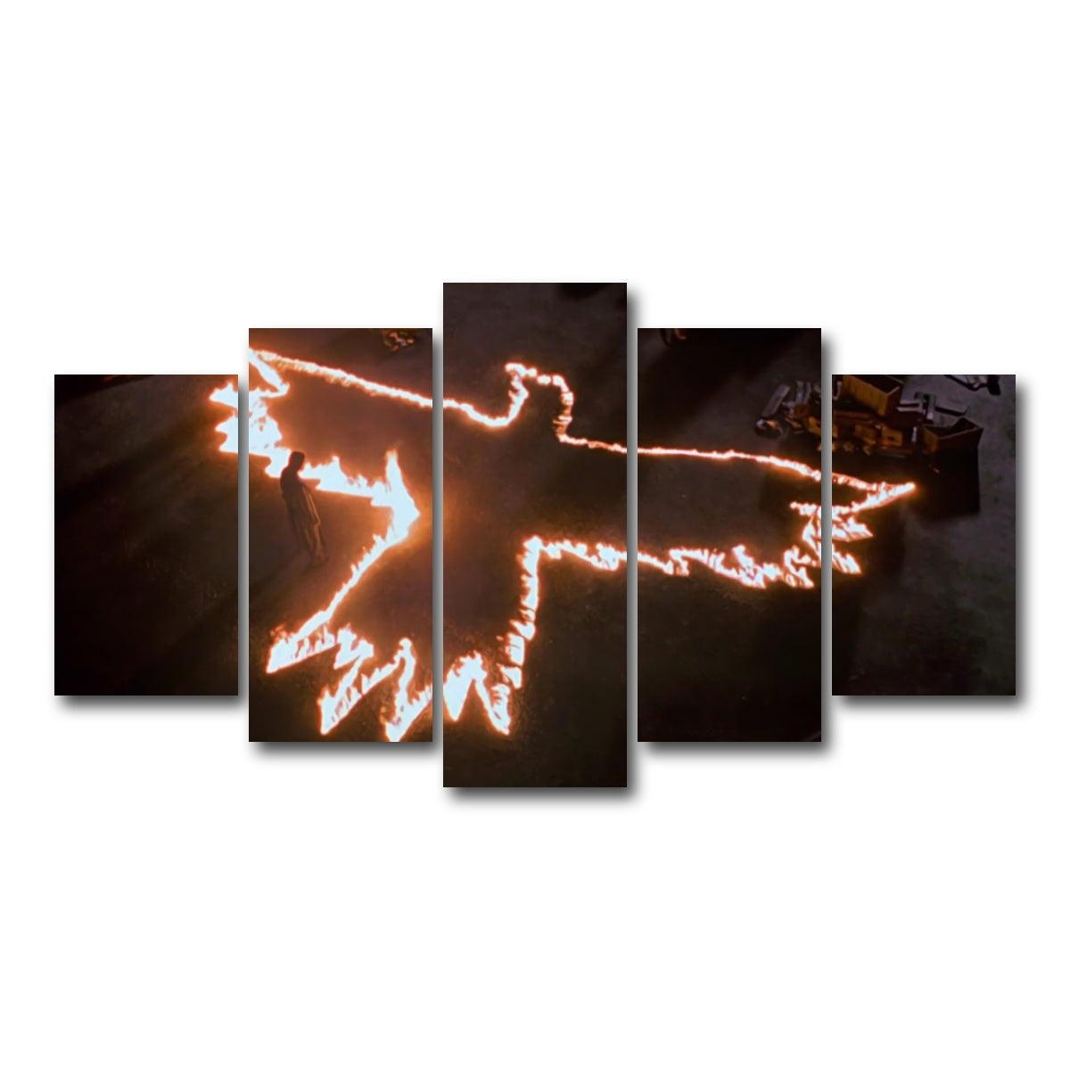 AUTO-MOCKUP WHITE | The Crow Fire | 5 Piece | Gallery Wrap Canvas | group=5_normal