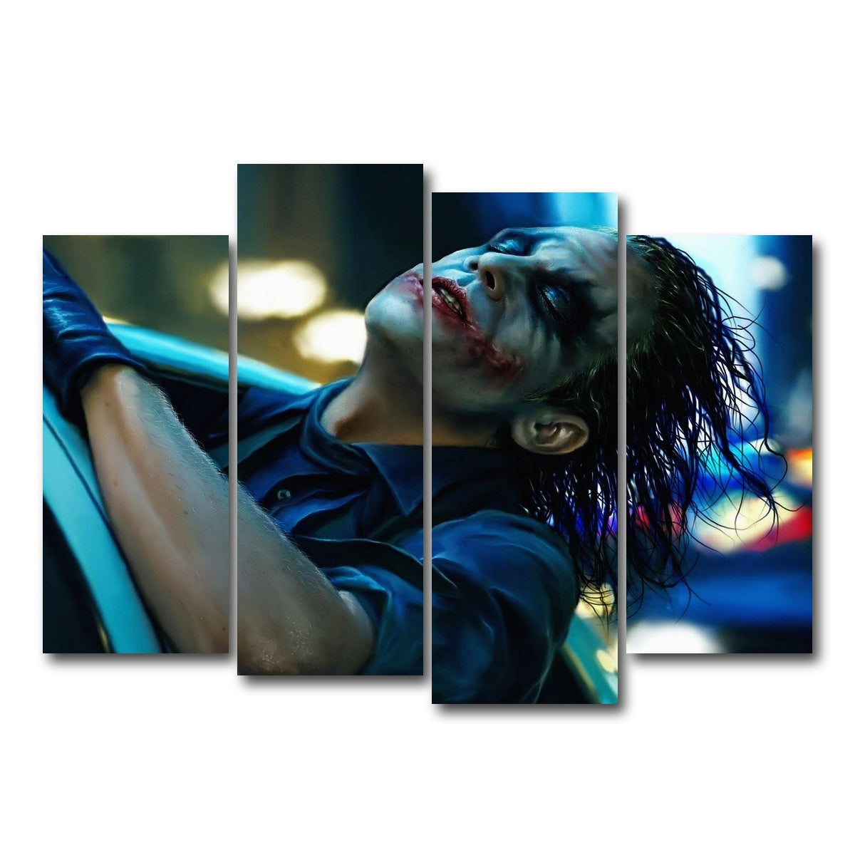 AUTO-MOCKUP WHITE | The Dark Knight Joker | 4 Piece | Gallery Wrap Canvas | group=4_normal