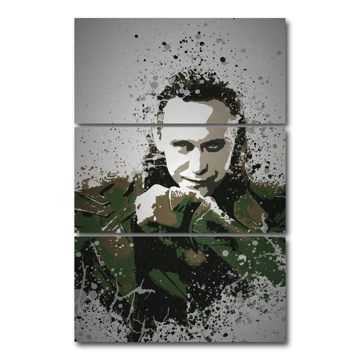 AUTO-MOCKUP WHITE | The God of Mischief | 3 Piece | Gallery Wrap Canvas | group=12x24_stacked
