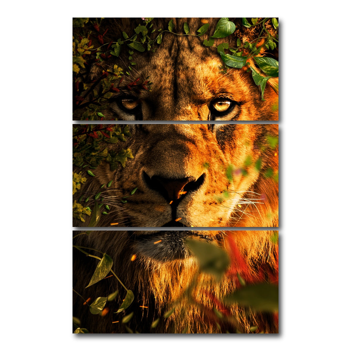 AUTO-MOCKUP WHITE | The Great King | 3 Piece | Gallery Wrap Canvas | group=12x24_stacked
