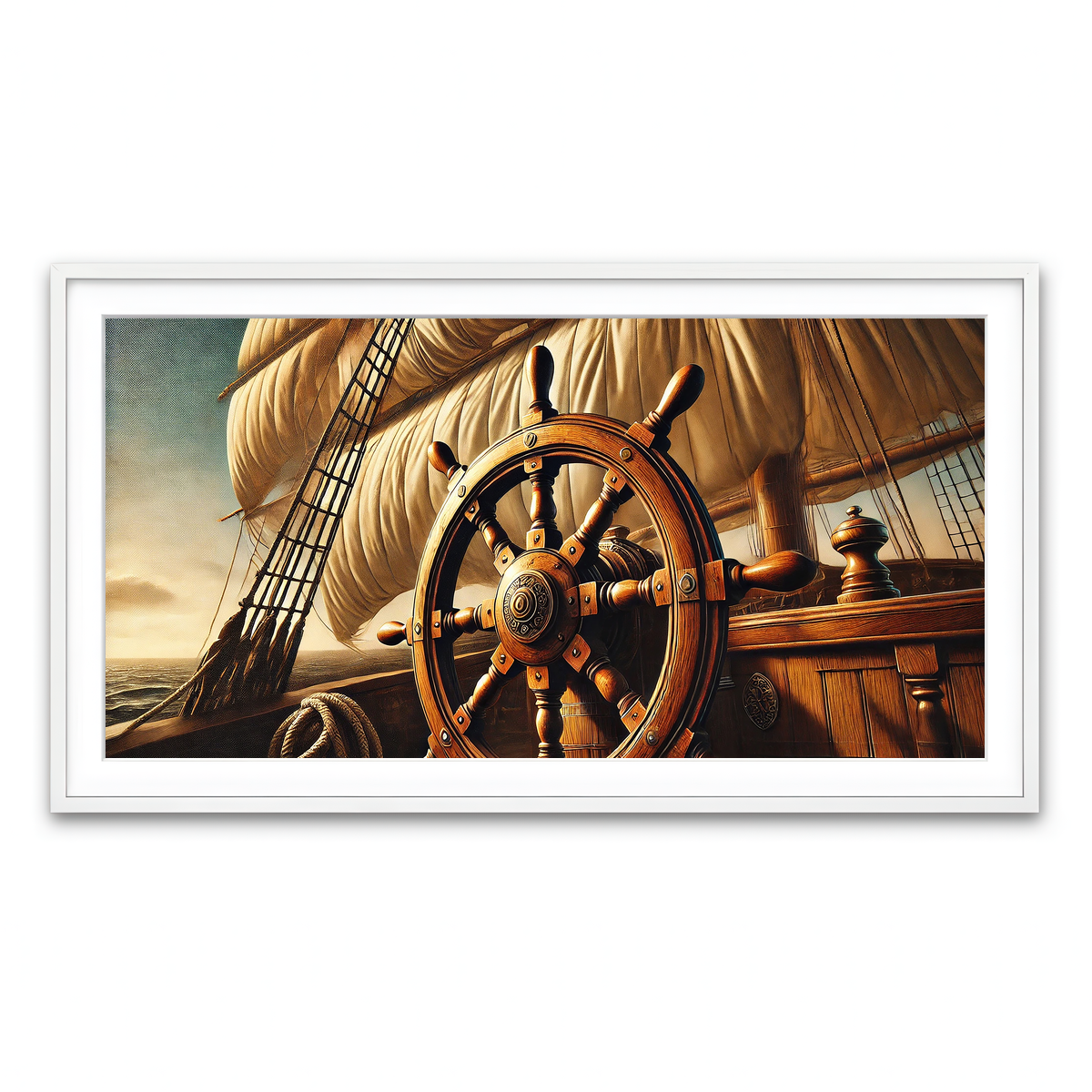Framed Print 2x1 White