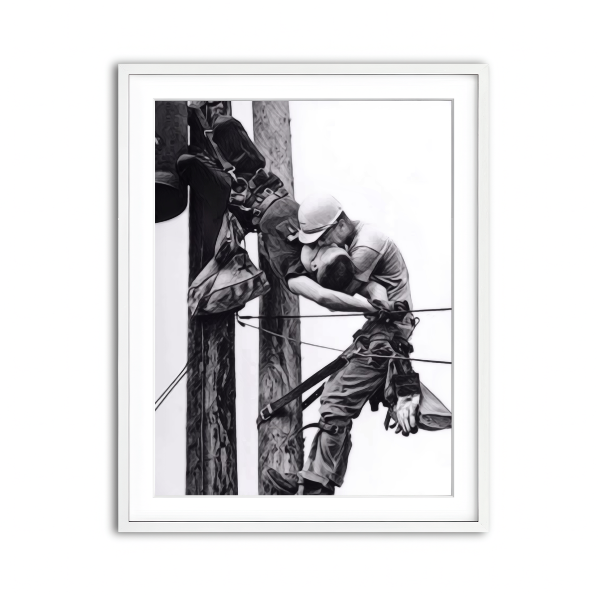 Framed Print 3x4 White