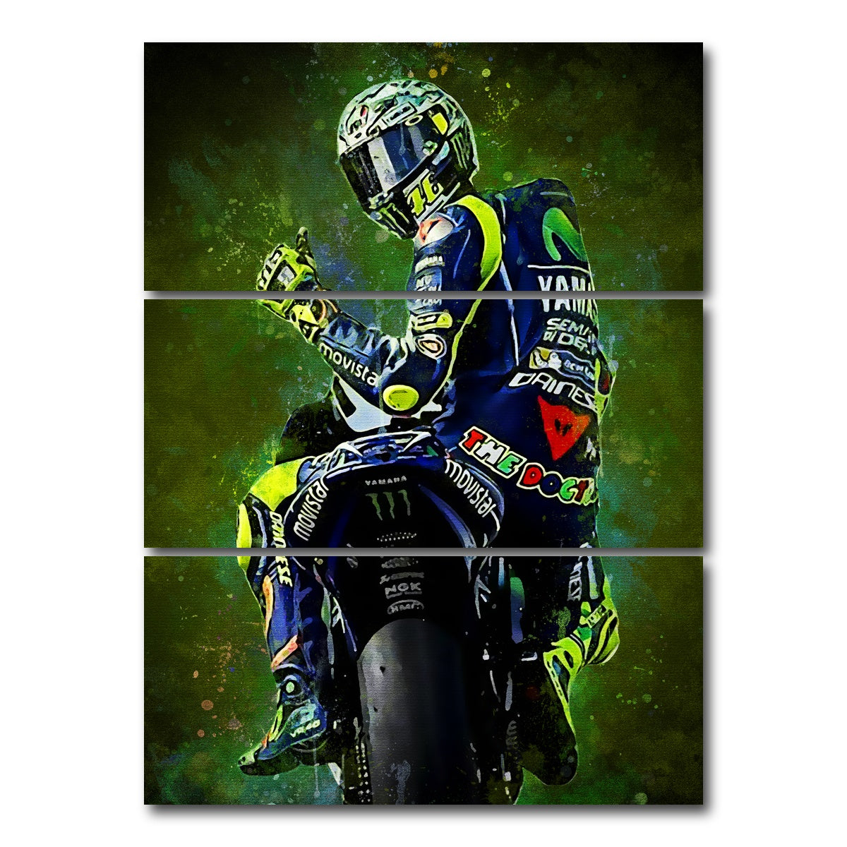 AUTO-MOCKUP WHITE | The Legend Gp | 3 Piece | Gallery Wrap Canvas | group=8x18_stacked