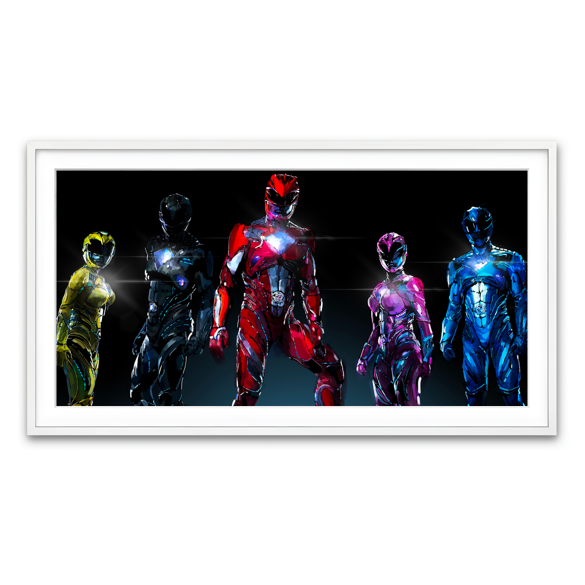 Framed Print 2x1 White