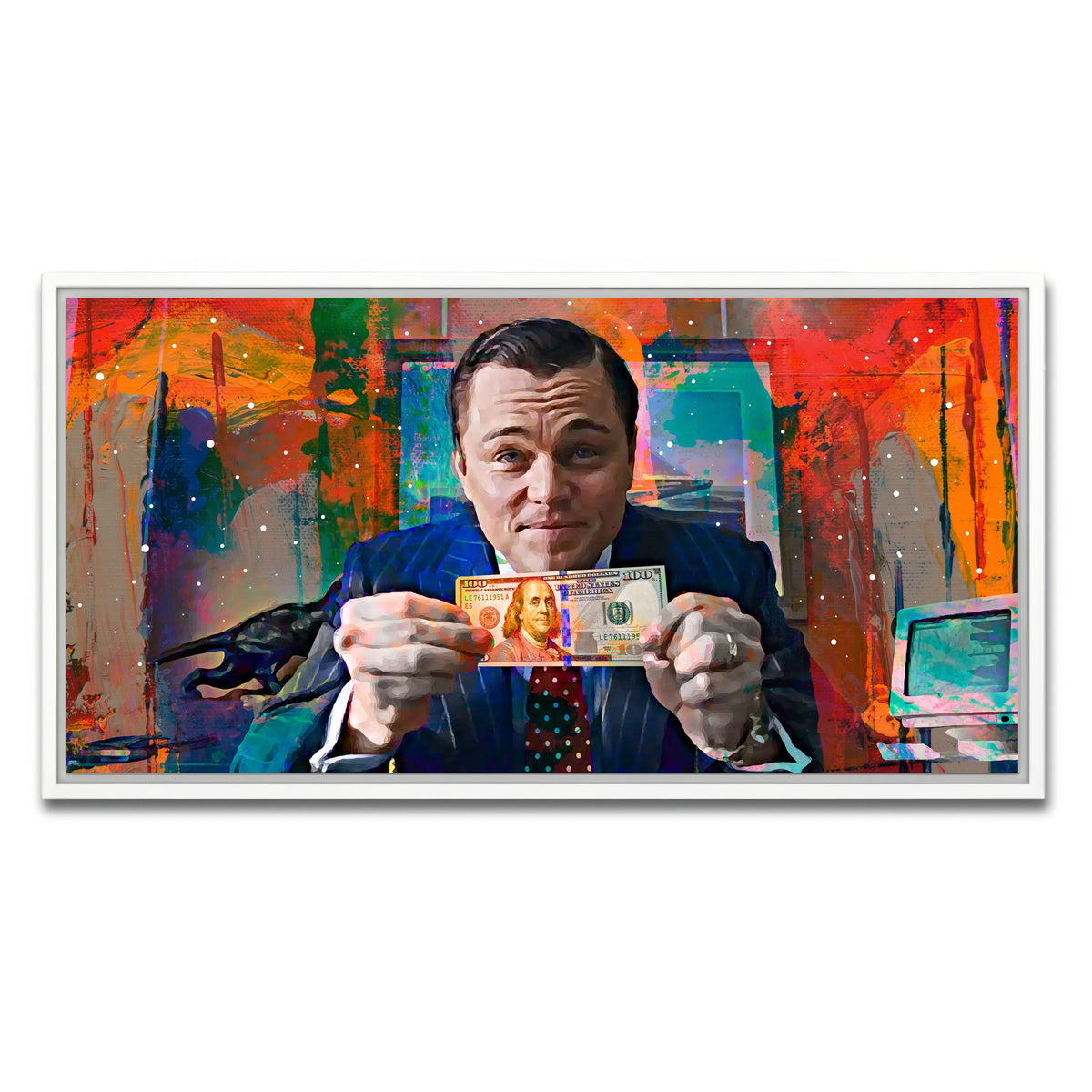 AUTO-MOCKUP WHITE | The Wolf of Wall Street | 1 Piece | White Frame | group=2x1