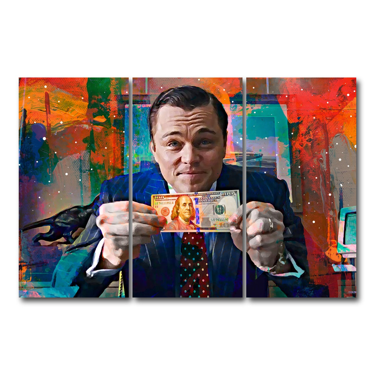 AUTO-MOCKUP WHITE | The Wolf of Wall Street | 3 Piece | Gallery Wrapped | group=12x24