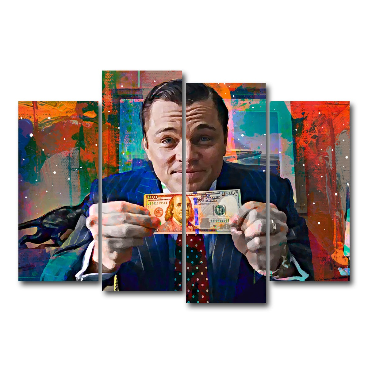 AUTO-MOCKUP WHITE | The Wolf of Wall Street | 4 Piece | Gallery Wrapped | group=4_normal