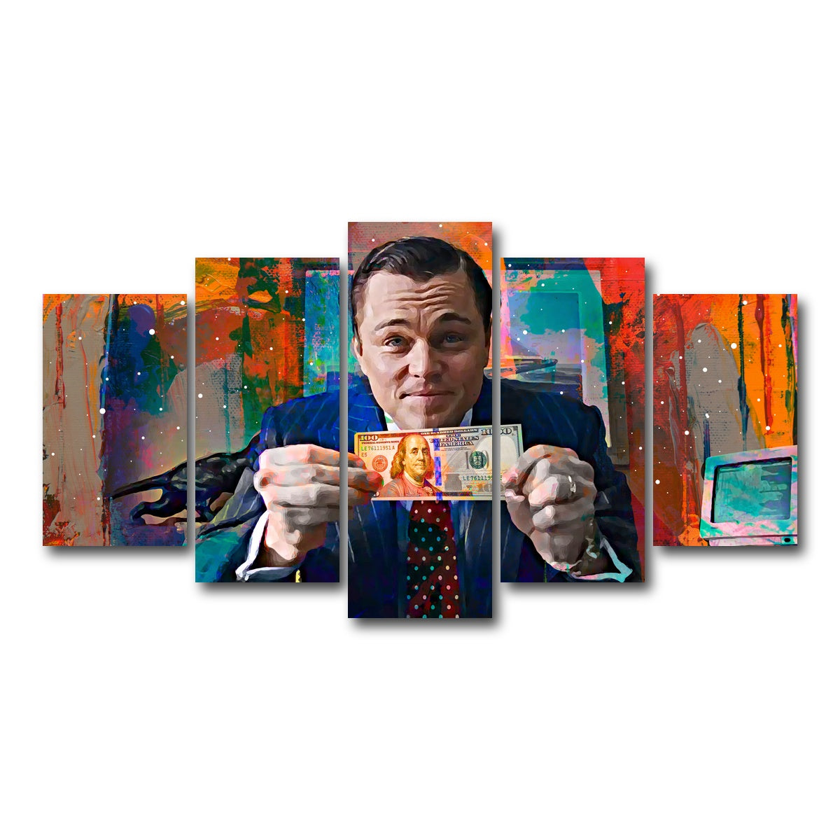 AUTO-MOCKUP WHITE | The Wolf of Wall Street | 5 Piece | Gallery Wrapped | group=5_normal