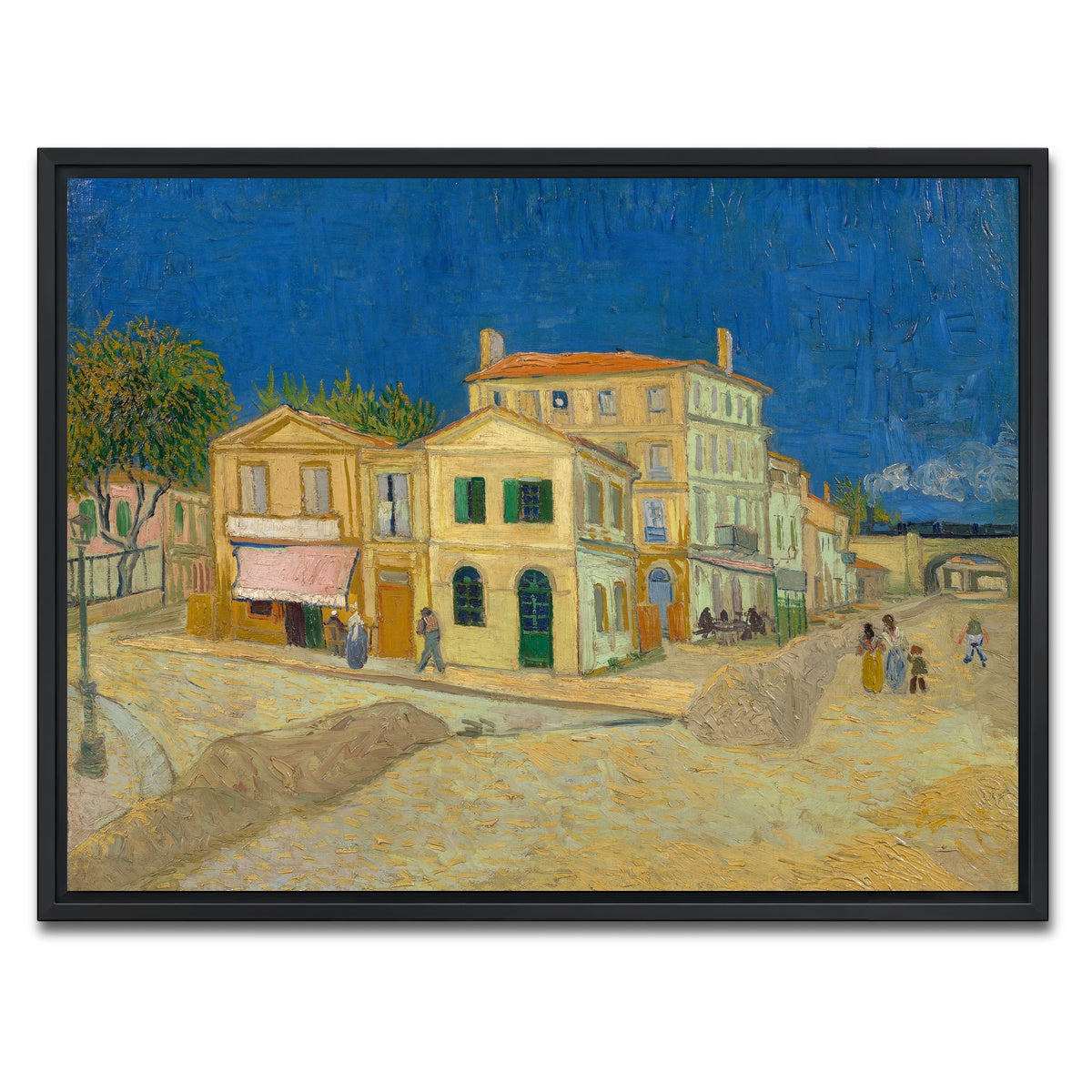 AUTO-MOCKUP WHITE | The yellow house | 1 Piece | Black Framed Canvas | group=4x3