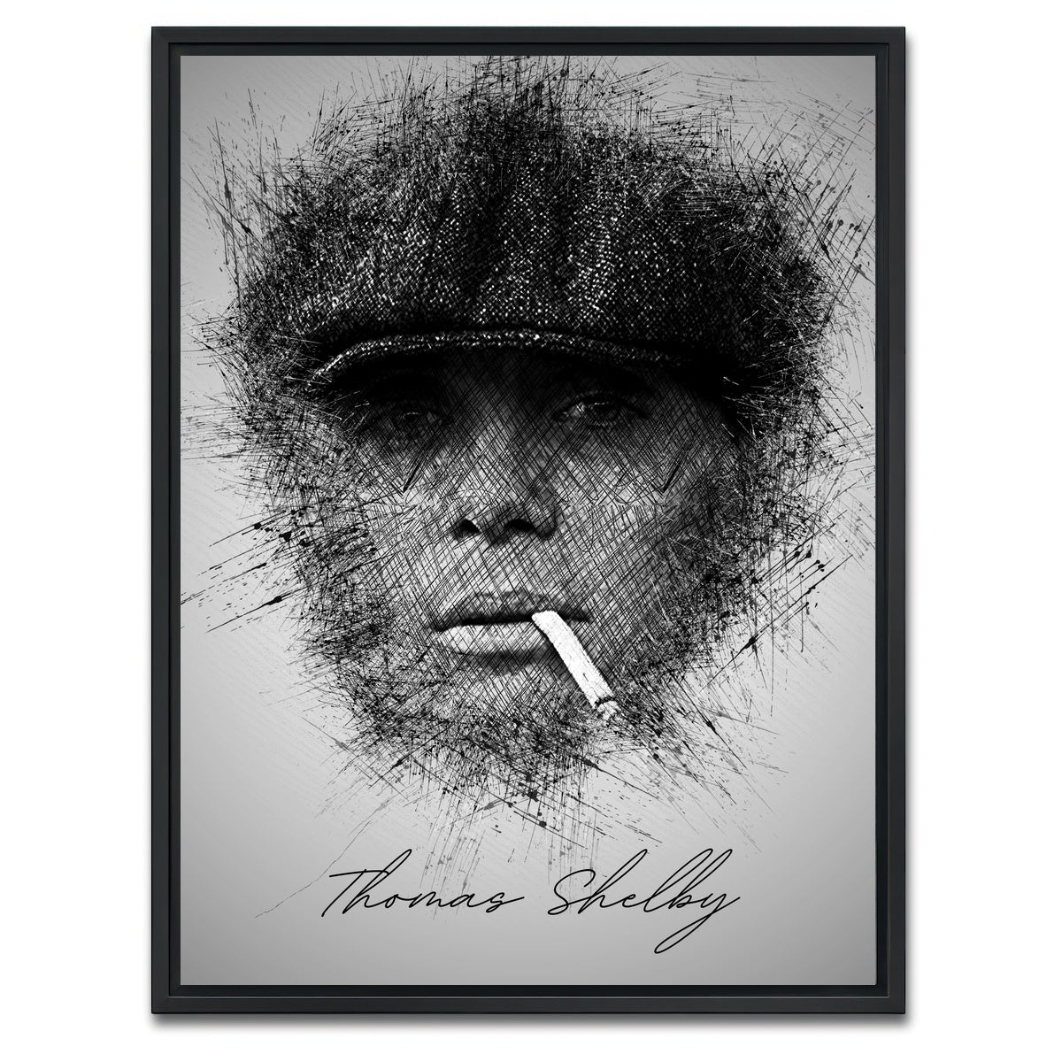 AUTO-MOCKUP WHITE | Thomas Shelby | 1 Piece | Black Framed Canvas | group=3x4