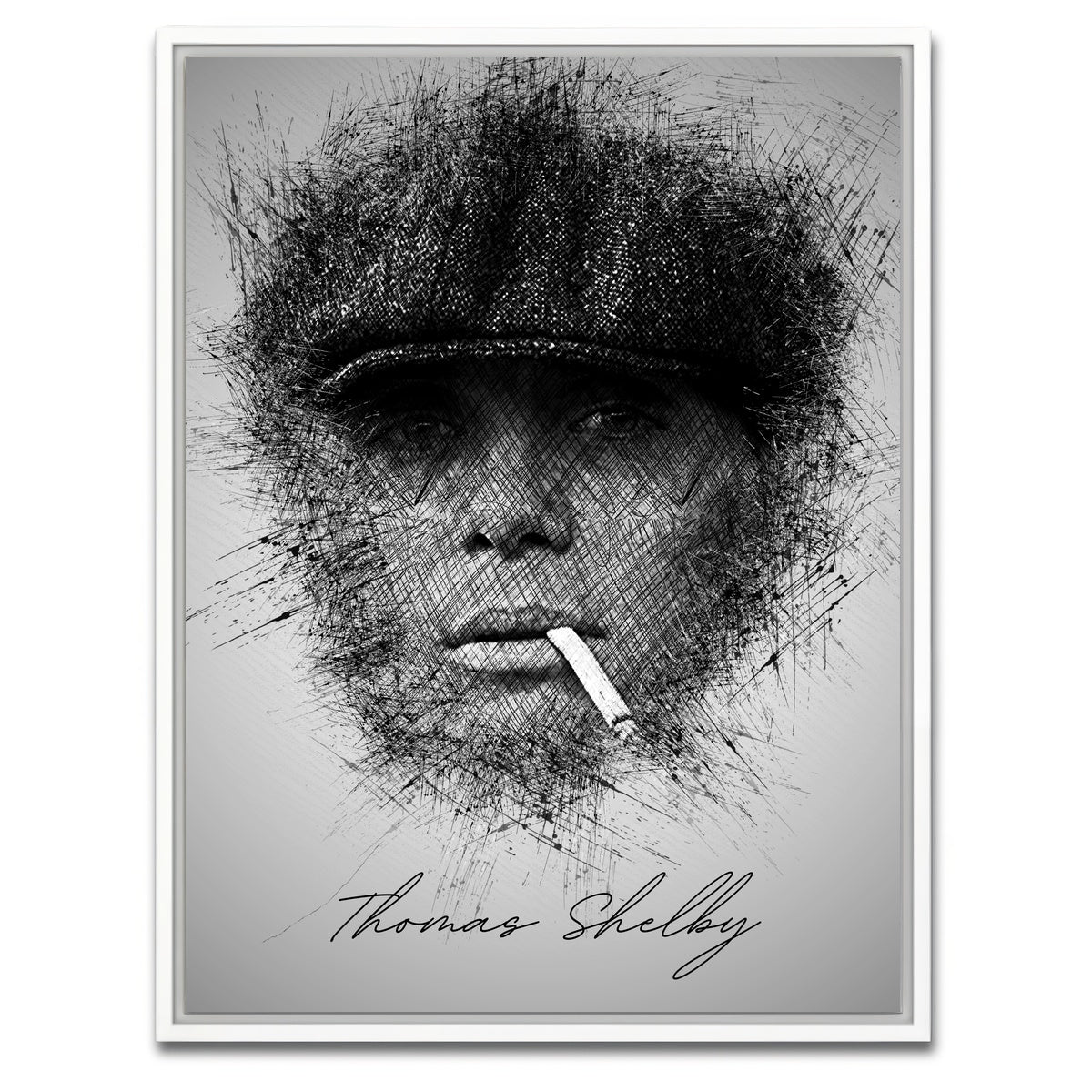 AUTO-MOCKUP WHITE | Thomas Shelby | 1 Piece | White Framed Canvas | group=3x4