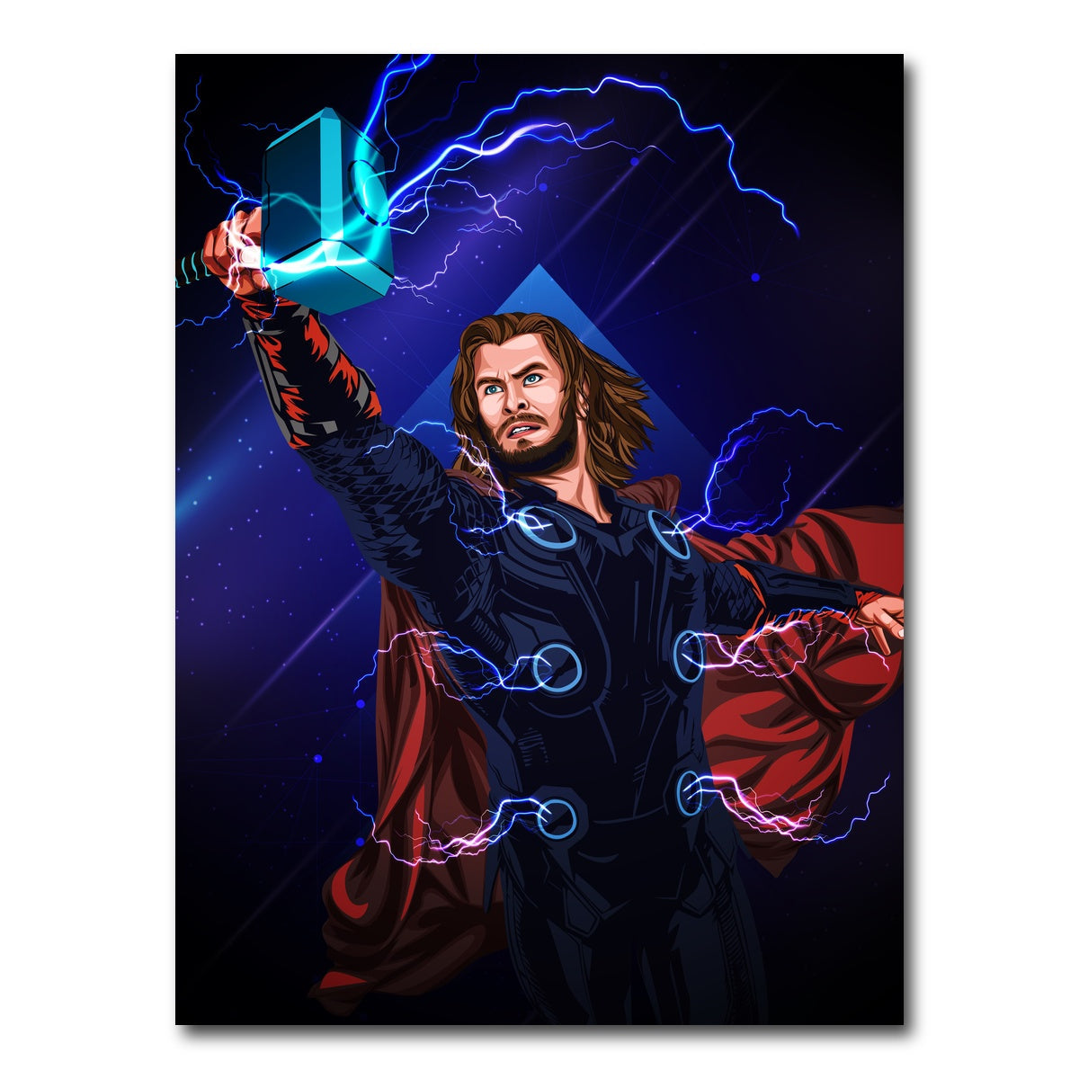 Thor with Hammer Wall Art